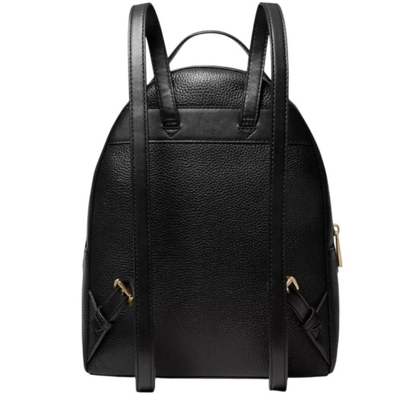 Michael Kors Black Pebbled Leather Backpack with Gold Hardware main image 4